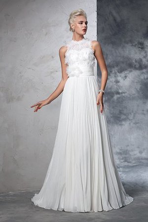 Abito da Sposa in Chiffon con Piega Alta Vita Principessa A-Line