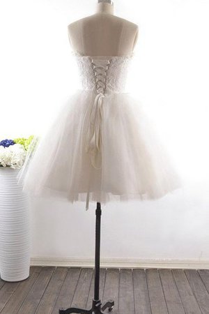 Abito da Sposa A-Line in Tulle Senza Maniche A Terra Corto