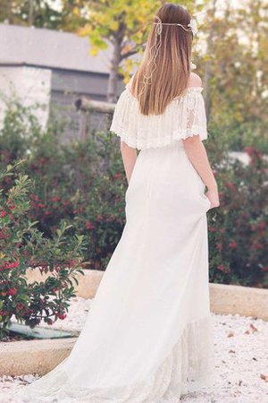 Abito da Sposa Sogno con Manica Corte Fuori dalla spalla in Chiffon A-Line