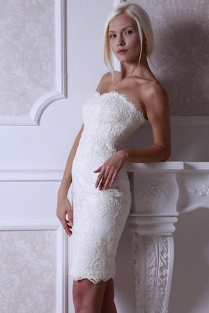 Abito da Sposa Senza Strap a Riva con Applique Formale E Informale Cuore