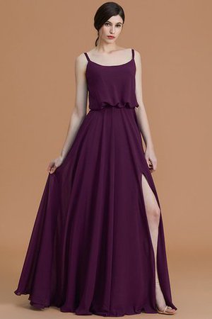 Abito da Damigella Naturale in Chiffon Conotta Principessa Senza Maniche