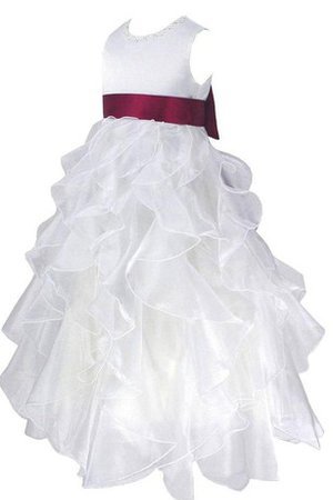 Abito da Cerimonia Bambini Ball Gown A-Line in Organza Cerniera Impero