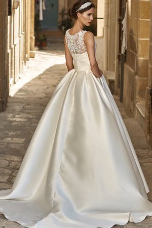 Abito da Sposa Senza Maniche decorato V-Scollo Elegante in Pizzo