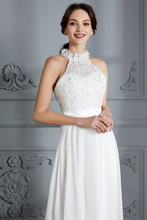 Abito da Sposa Principessa Senza Maniche in Chiffon A Terra A-Line