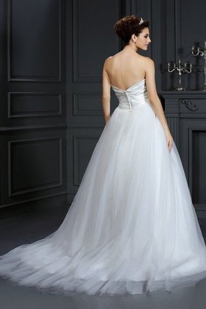 Abito da Sposa con Piega Ball Gown in Taffeta Coda A Strascico Corto Senza Strap