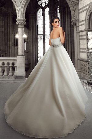 Abito da Sposa A Terra Ball Gown Naturale Senza Strap in Organza