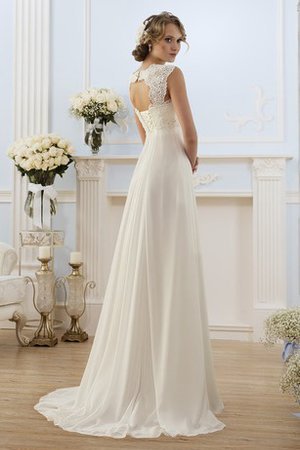 Abito da Sposa Allacciato Romantico a Riva Lungo in Chiffon