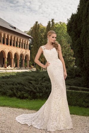 Abito da Sposa con Nastro Senza Maniche Lusso Vintage con Fiocco