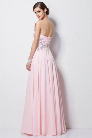 Abito da Ballo Cuore Principessa Cerniera Senza Maniche in Chiffon