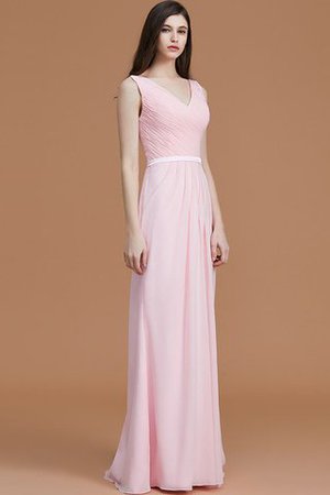 Abito da Damigella in Chiffon con Increspato Principessa Naturale Senza Maniche