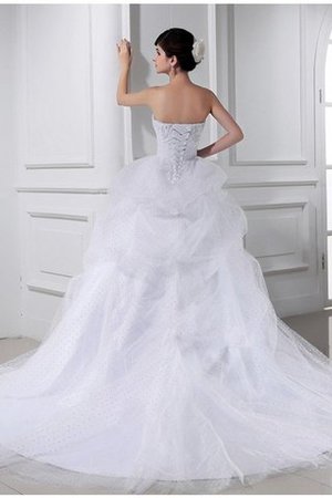 Abito da Sposa Coda A Strascico Cappella Cuore Alta Vita con Perline Ball Gown