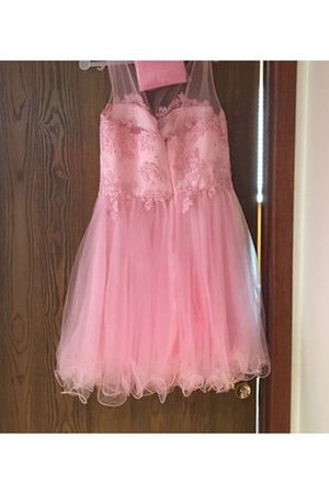 Abito da Cocktail con Applique in Tulle A-Line Tondo Principessa