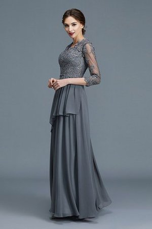 Abito Mamma Sposa Principessa V-Scollo con Increspature in Chiffon A Terra