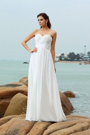 Abito da Sposa Principessa in Chiffon Lungo Cuore Alta Vita