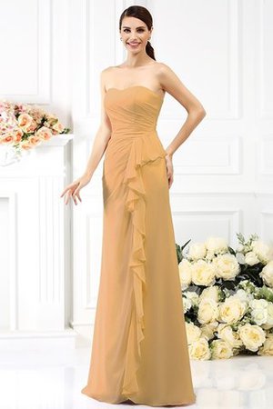 Abito da Ballo in Chiffon Principessa con Piega Cuore Senza Maniche