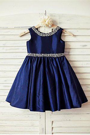 Abito da Cerimonia Bambini Senza Maniche Principessa in Taffeta A-Line Cerniera