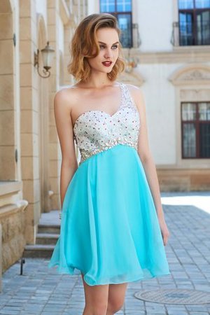 Abito da Ballo Monospalla Senza Maniche in Chiffon Principessa Schiena Nuda