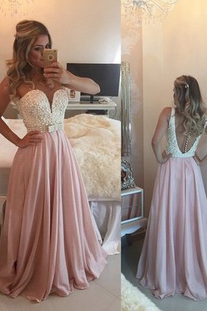 Abito da Ballo in Chiffon A-Line con Perla Cuore Principessa