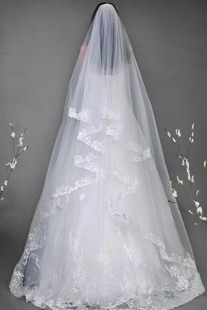 Abito da Sposa Coda A Strascico Corto Senza Maniche con Criss-cross con Fiore Cuore