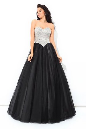 Abito Quinceanera Cuore Ball Gown A Terra con Paillette Senza Maniche