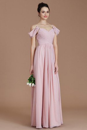 Abito da Damigella con Increspato in Chiffon A-Line Principessa Senza Maniche