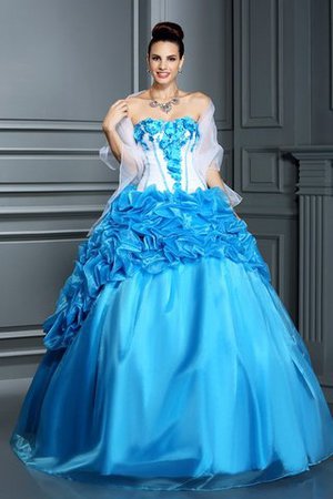 Abito Quinceanera Cuore Lungo A Terra Ball Gown con Increspature