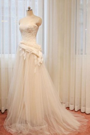 Abito da Sposa in Pizzo Conotta in Tulle con Applique in Pizzo