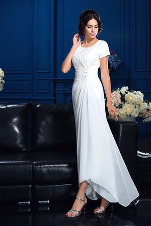 Abito Mamma Sposa in Chiffon A-Line Asimmetrici Cerniera Alta Bassa