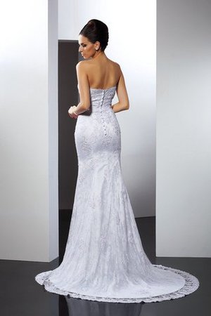 Abito da Sposa con Applique Alta Vita Sirena Senza Maniche Lunghi