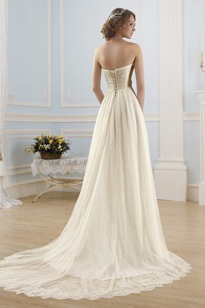 Abito da Sposa Semplice Coda A Strascico Cappella Senza Spalline Allacciato Sensuale