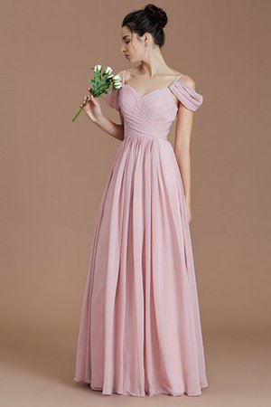 Abito da Damigella con Increspato in Chiffon A-Line Principessa Senza Maniche