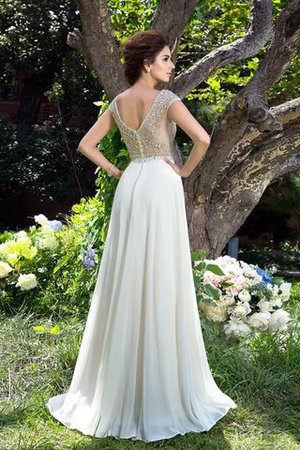 Abito da Sera in Chiffon Cerniera Principessa con Manica Corte Lunghi