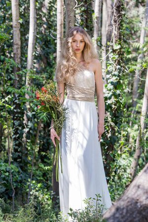 Abito da Sposa A-Line con Criss-cross Fuori dalla spalla Semplice in Pizzo