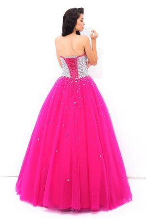 Abito Quinceanera Allacciato Cuore Lunghi Ball Gown Senza Maniche