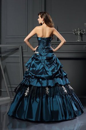 Abito Quinceanera in Taffeta Ball Gown Lunghi Allacciato con Perline