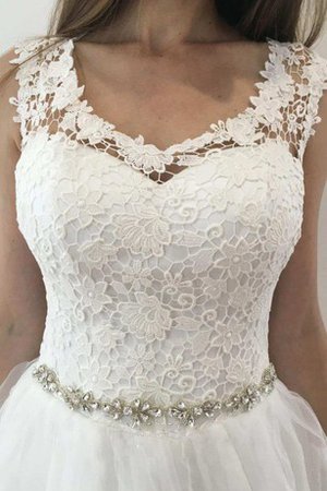 Abito da Sposa in Tulle Classico Senza Maniche A Terra A-Line