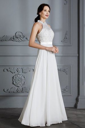 Abito da Sposa Principessa Senza Maniche in Chiffon A Terra A-Line