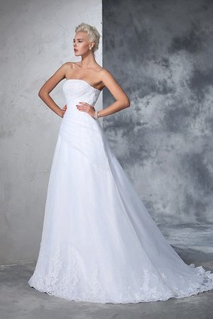 Abito da Sposa Lungo Senza Strap Ball Gown Allacciato Alta Vita