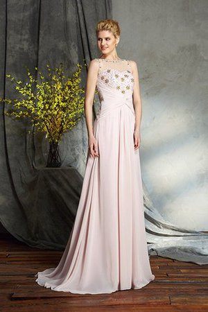 Abito Mamma Sposa A-Line in Chiffon Principessa Senza Maniche Cerniera