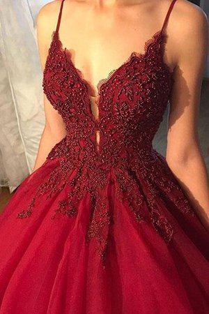 Abito da Ballo con Ricamo Stravagante in Pizzo Moda Sensuale