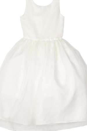 Abito da Cerimonia Bambini Semplice con Piega con Perline in Organza A-Line