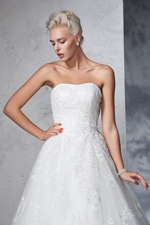 Abito da Sposa Lunghi Coda A Strascico Corto Senza Maniche Ball Gown in Pizzo