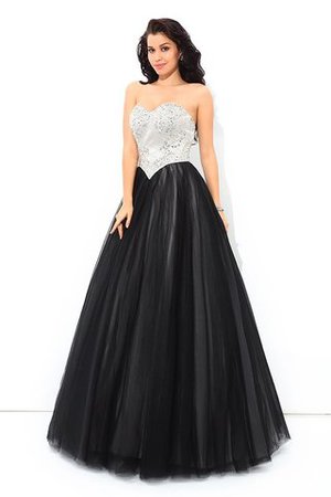 Abito Quinceanera Cuore Ball Gown A Terra con Paillette Senza Maniche