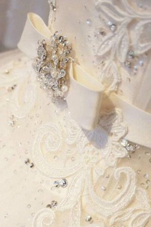 Abito da sposa cinghia in rilievo carino lunghi naturale a sala con ricamo