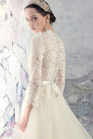 Abito da Sposa Semplice in Pizzo Conservatore con Ricamo Mini