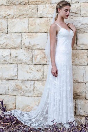 Abito da Sposa in Tulle Profondo V-scollo Sirena Senza Maniche con Applique