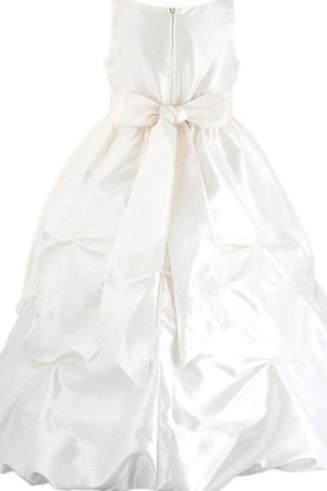 Abito da Cerimonia Bambini A-Line con Increspature Senza Maniche in Taffeta Cerniera