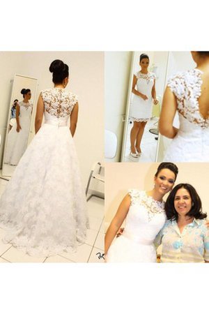 Abito da Sposa con Fusciacca Moda A-Line Cerniera Spazzola Treno