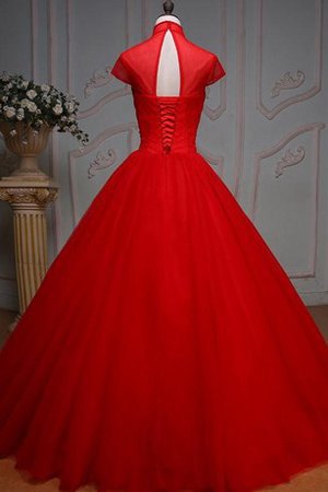 Abito Quinceanera Allacciato con Applique Cappellino Ball Gown Lupetto