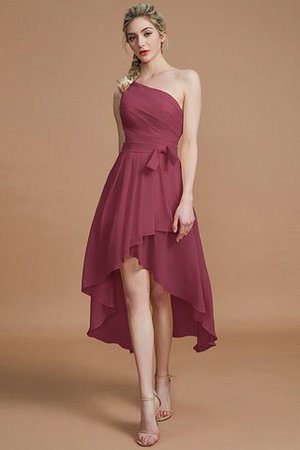 Abito da Damigella A-Line in Chiffon Cerniera Asimmetrici Principessa